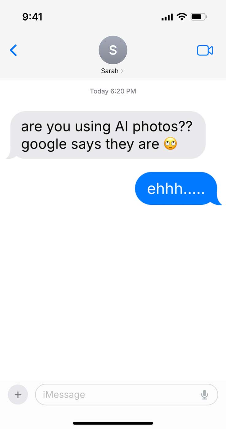 Exposed for using AI photos